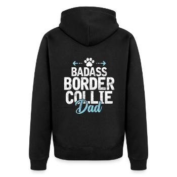Cadeaux Border Collie - Veste à capuche bio Premium Unisexe - noir - Dos - Nico (187cm)