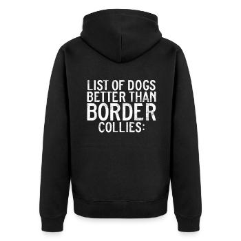Cadeaux Border Collie - Veste à capuche bio Premium Unisexe - noir - Dos - Nico (187cm)