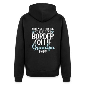 Cadeaux Border Collie - Veste à capuche bio Premium Unisexe - noir - Dos - Nico (187cm)