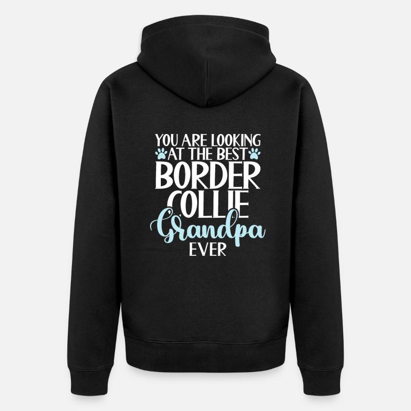 Cadeaux Border Collie - Veste à capuche bio Premium Unisexe - noir