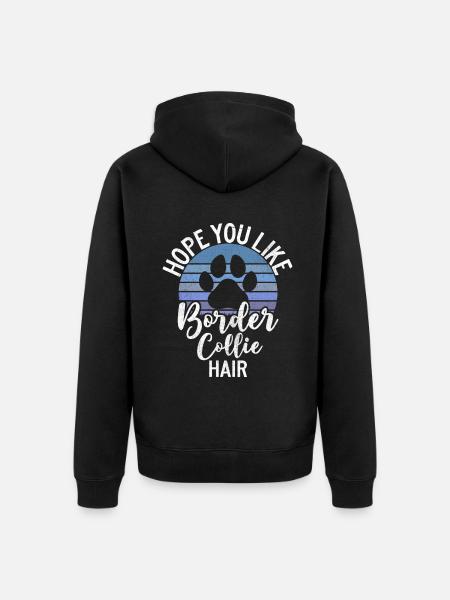 Border Collie Gifts - Unisex Premium Organic Zip Hoodie - black