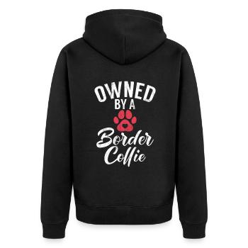 Cadeaux Border Collie - Veste à capuche bio Premium Unisexe - noir - Dos - Nico (187cm)
