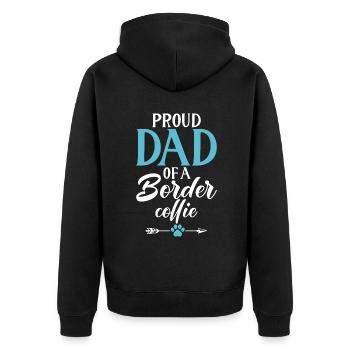 Cadeaux Border Collie - Veste à capuche bio Premium Unisexe - noir - Dos - Nico (187cm)