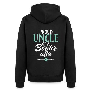 Cadeaux Border Collie - Veste à capuche bio Premium Unisexe - noir - Dos - Nico (187cm)