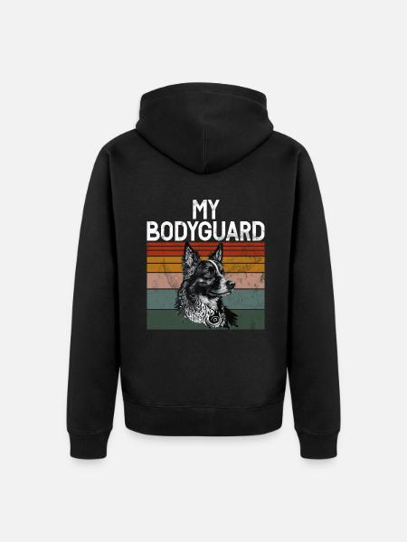 Border Collie Gifts - Unisex Premium Organic Zip Hoodie - black