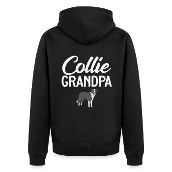 Cadeaux Border Collie - Veste à capuche bio Premium Unisexe - noir - Dos - Nico (187cm)