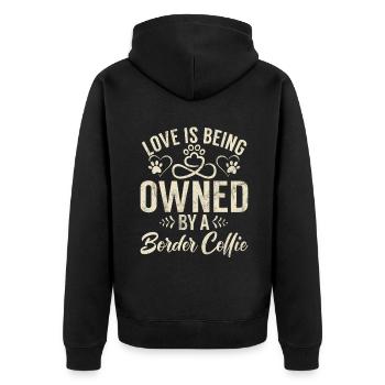 Cadeaux Border Collie - Veste à capuche bio Premium Unisexe - noir - Dos - Nico (187cm)