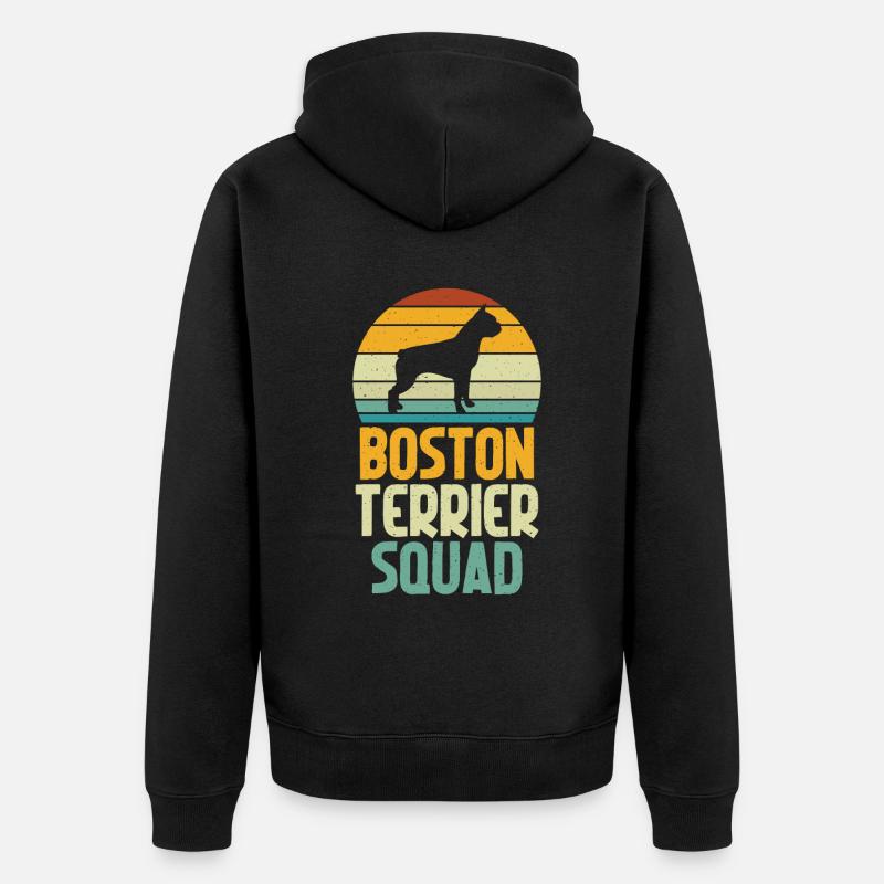 Cadeaux Boston Terrier - Veste à capuche bio Premium Unisexe - noir