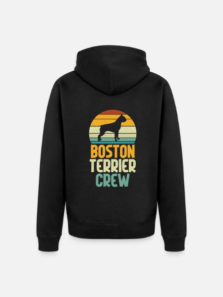 Cadeaux Boston Terrier - Veste à capuche bio Premium Unisexe - noir