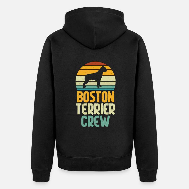 Cadeaux Boston Terrier - Veste à capuche bio Premium Unisexe - noir