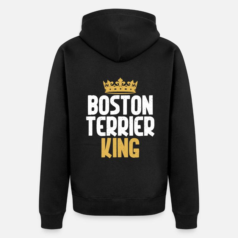 Cadeaux Boston Terrier - Veste à capuche bio Premium Unisexe - noir
