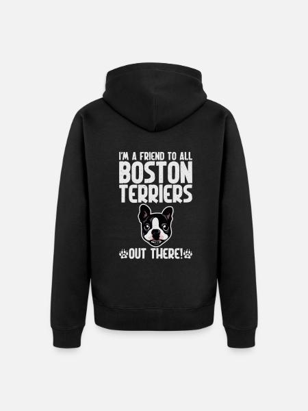 Boston Terrier Gifts - Unisex Premium Bio Zip Hoodie - Schwarz