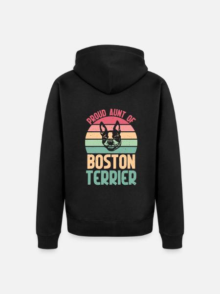 Cadeaux Boston Terrier - Veste à capuche bio Premium Unisexe - noir