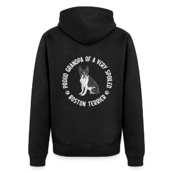 Cadeaux Boston Terrier - Veste à capuche bio Premium Unisexe - noir - Dos - Nico (187cm)