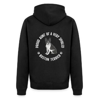 Cadeaux Boston Terrier - Veste à capuche bio Premium Unisexe - noir - Dos - Nico (187cm)
