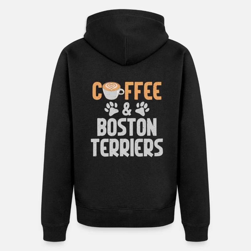 Cadeaux Boston Terrier - Veste à capuche bio Premium Unisexe - noir