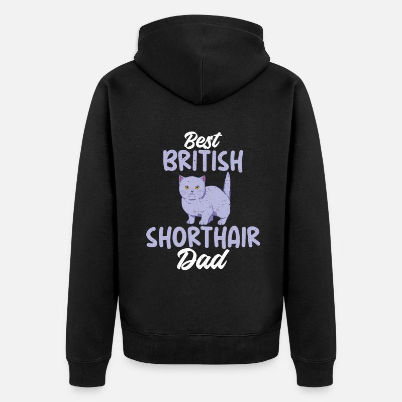 Cadeaux British Shorthair - Veste à capuche bio Premium Unisexe - noir