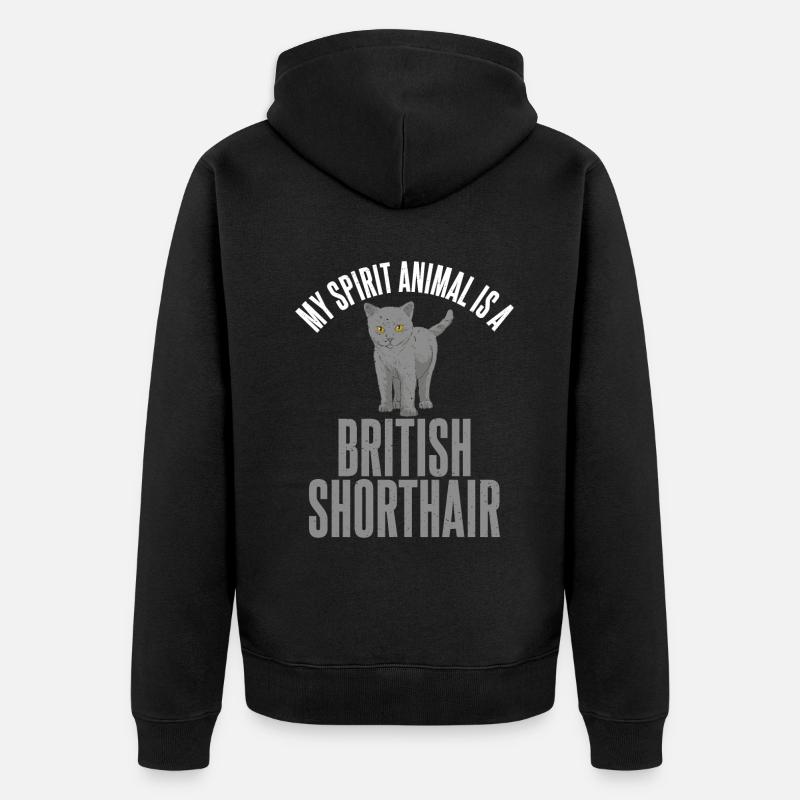 Cadeaux British Shorthair - Veste à capuche bio Premium Unisexe - noir