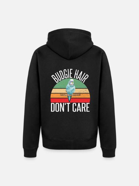 Budgie Gift - Unisex Premium Organic Zip Hoodie - black