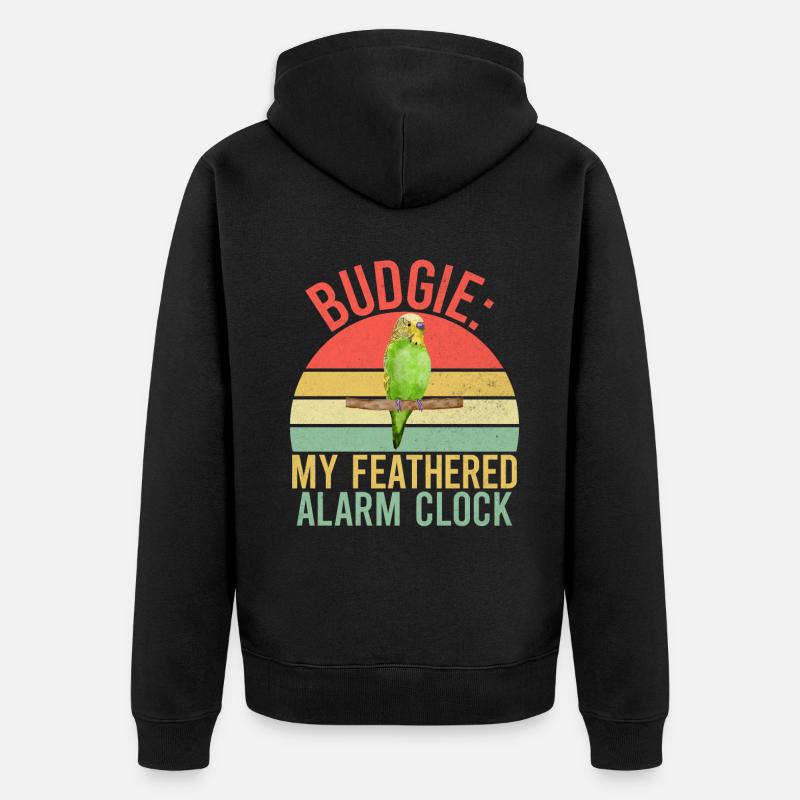 Cadeau de perruche - Veste à capuche bio Premium Unisexe - noir