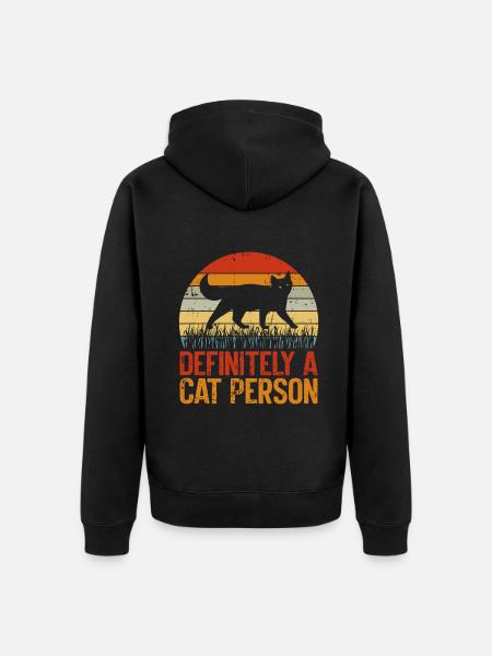 Cat Dad Gifts - Unisex Premium Bio Zip Hoodie - Schwarz