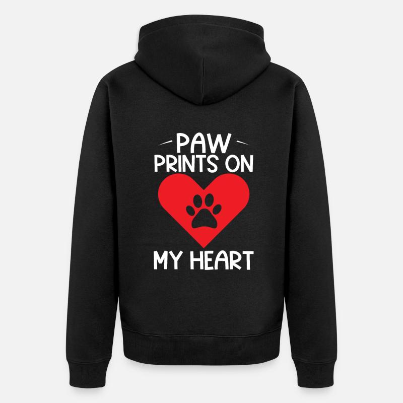 Cadeaux Chat Papa - Veste à capuche bio Premium Unisexe - noir