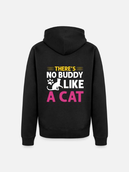 Cat Dad Gifts - Unisex Premium Bio Zip Hoodie - Schwarz