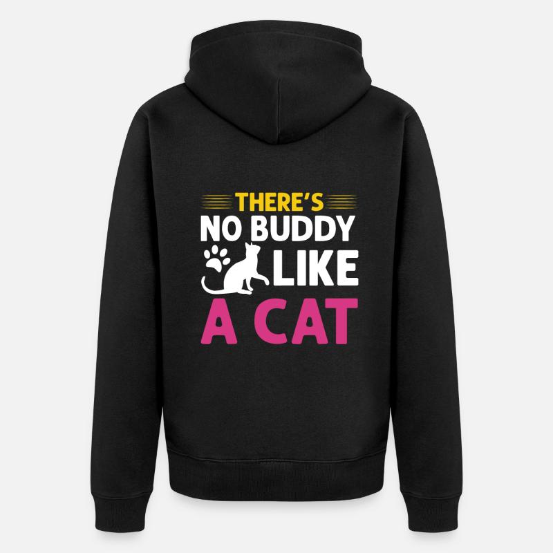 Cadeaux Chat Papa - Veste à capuche bio Premium Unisexe - noir