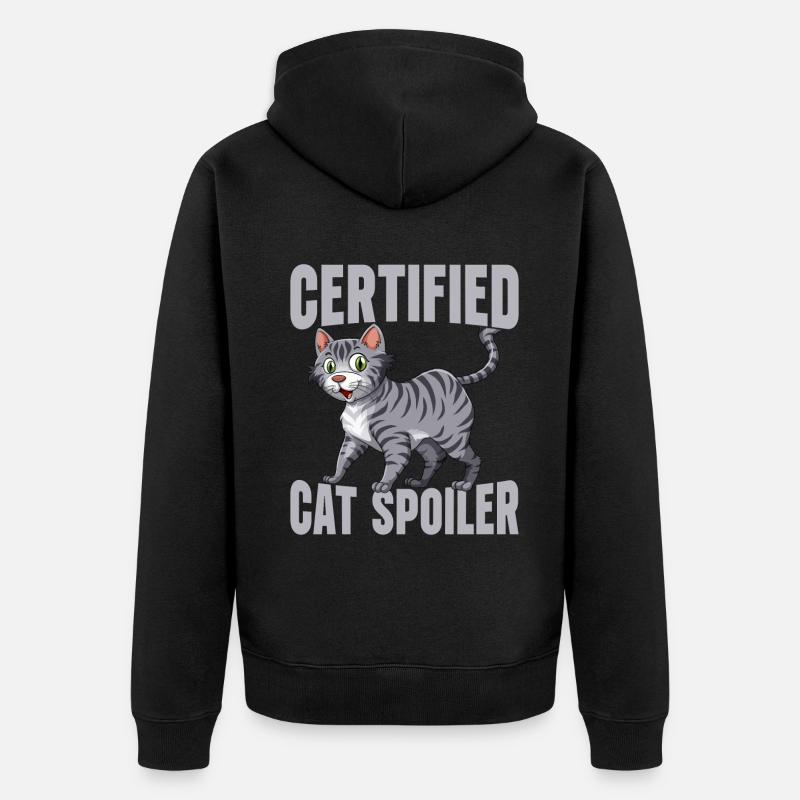 Cadeaux de grand-mère chat - Veste à capuche bio Premium Unisexe - noir