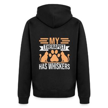 Cadeaux de grand-mère chat - Veste à capuche bio Premium Unisexe - noir - Dos - Nico (187cm)