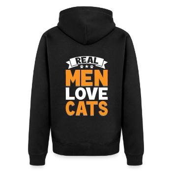 Chats Cadeaux Papy - Veste à capuche bio Premium Unisexe - noir - Dos - Nico (187cm)