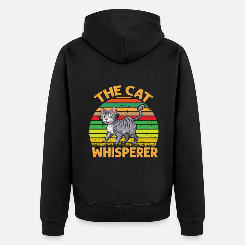 Chats Cadeaux Papy - Veste à capuche bio Premium Unisexe - noir