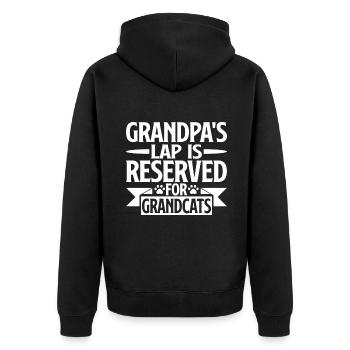 Chats Cadeaux Papy - Veste à capuche bio Premium Unisexe - noir - Dos - Nico (187cm)