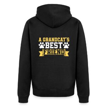 Chats Cadeaux Papy - Veste à capuche bio Premium Unisexe - noir - Dos - Nico (187cm)