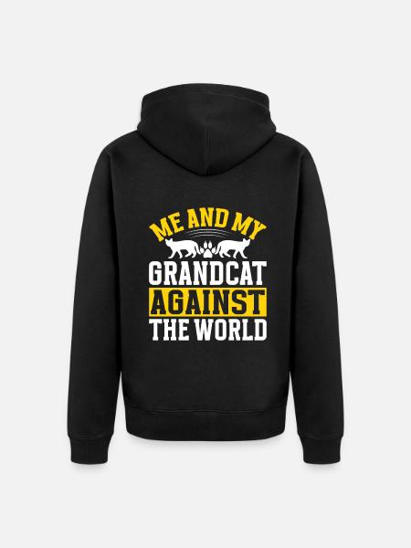 Chats Cadeaux Papy - Veste à capuche bio Premium Unisexe - noir