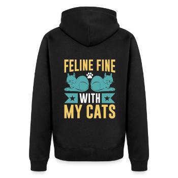 Chats Cadeaux Papy - Veste à capuche bio Premium Unisexe - noir - Dos - Nico (187cm)