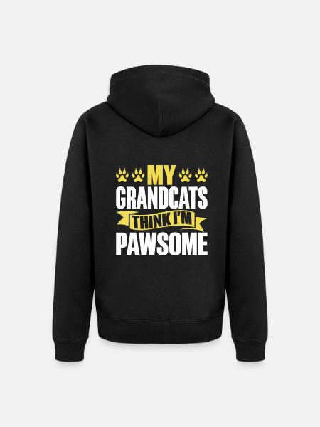 Chats Cadeaux Papy - Veste à capuche bio Premium Unisexe - noir