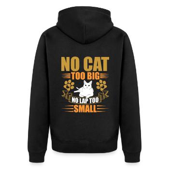 Cat Grandpa Gifts - Unisex Premium Bio Zip Hoodie - Schwarz - Hinten - Nico (187cm)