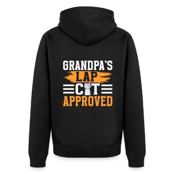 Chats Cadeaux Papy - Veste à capuche bio Premium Unisexe - noir - Dos - Nico (187cm)