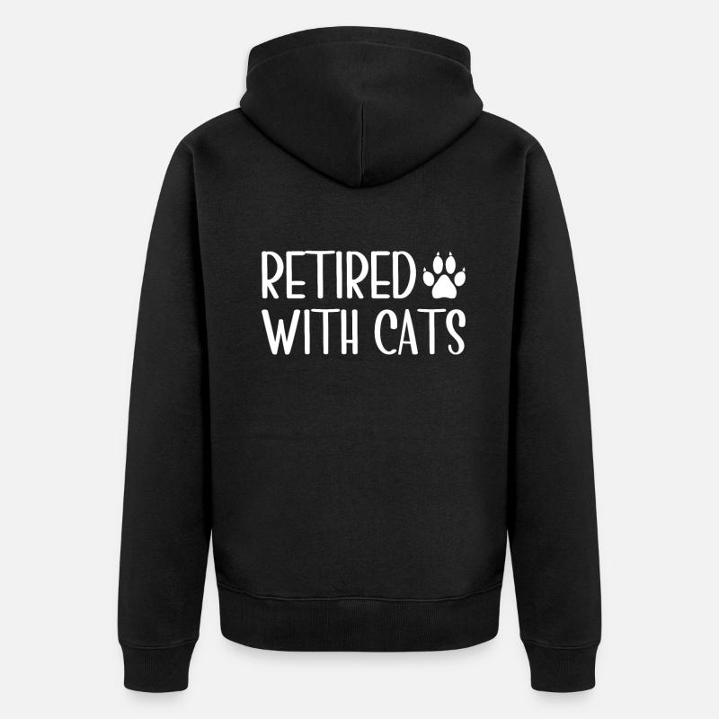 Chats Cadeaux Papy - Veste à capuche bio Premium Unisexe - noir