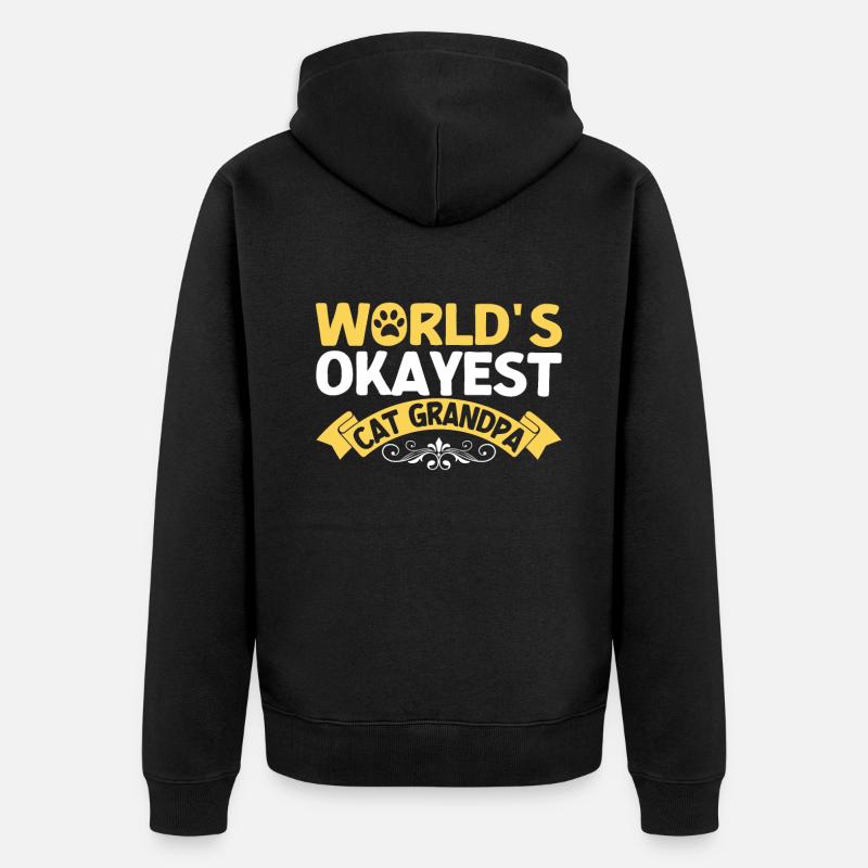 Chats Cadeaux Papy - Veste à capuche bio Premium Unisexe - noir