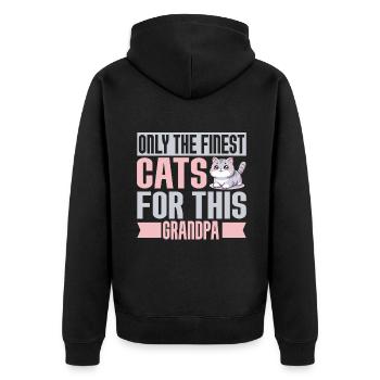Chats Cadeaux Papy - Veste à capuche bio Premium Unisexe - noir - Dos - Nico (187cm)