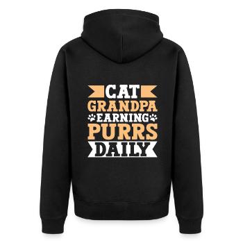 Chats Cadeaux Papy - Veste à capuche bio Premium Unisexe - noir - Dos - Nico (187cm)