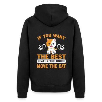 Chats Cadeaux Papy - Veste à capuche bio Premium Unisexe - noir - Dos - Nico (187cm)