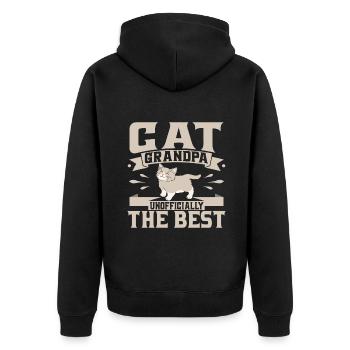 Chats Cadeaux Papy - Veste à capuche bio Premium Unisexe - noir - Dos - Nico (187cm)