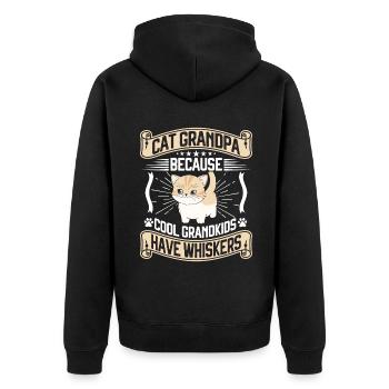 Chats Cadeaux Papy - Veste à capuche bio Premium Unisexe - noir - Dos - Nico (187cm)