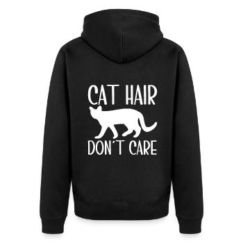 Cat Mom Gifts - Unisex Premium Bio Zip Hoodie - Schwarz - Hinten - Nico (187cm)