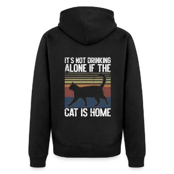 Cat Mom Gifts - Unisex Premium Bio Zip Hoodie - Schwarz - Hinten - Nico (187cm)
