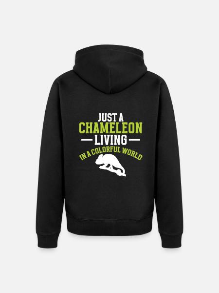 Chameleon Gifts - Unisex Premium Organic Zip Hoodie - black