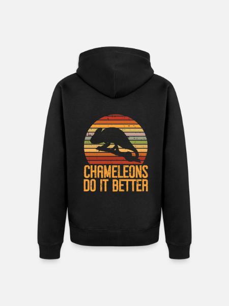Chameleon Gifts - Unisex Premium Organic Zip Hoodie - black